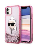  Karl Lagerfeld Karl Lagerfeld Glitter Karl Head iPhone 11/XR Case - Pink 