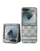  DKNY DKNY Checkered Pattern Printed Stripes Case for Samsung Galaxy Z Flip 6 - Beige 