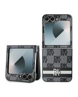  DKNY DKNY Checkered Pattern Printed Stripes case for Samsung Galaxy Z Flip 6 - black 