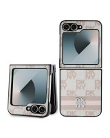  DKNY DKNY Checkered Pattern Printed Stripes Case for Samsung Galaxy Z Flip 6 - Pink 