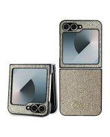  Guess Guess 4G Glitter Script Case for Samsung Galaxy Z Flip 6 - Gold 