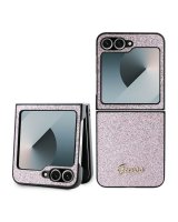  Guess Guess 4G Glitter Script Case for Samsung Galaxy Z Flip 6 - Pink 