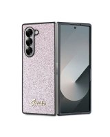  Guess Guess 4G Glitter Script Case for Samsung Galaxy Z Fold 6 - Pink 