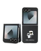  Karl Lagerfeld Karl Lagerfeld Saffiano Metal Pin Case for Samsung Galaxy Z Flip 6 - Black 