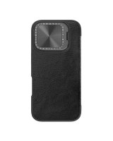  Nillkin Nillkin Qin Prop Leather Case with Camera Cover and Stand for iPhone 16 Pro Max - Black 