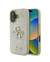  Guess Guess Fixed Glitter Big 4G iPhone 16 Case - Gold 