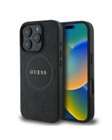  Guess Guess Saffiano Peony Classic Logo MagSafe iPhone 16 Pro Case - Black 