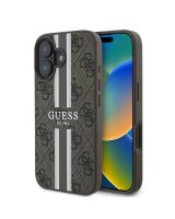  Guess Guess 4G Printed Stripes MagSafe iPhone 16 Plus Case - Brown 