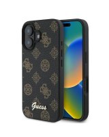  Guess Guess Peony Script MagSafe iPhone 16 Plus Case - Black 