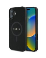  Guess Guess Saffiano Classic Logo MagSafe iPhone 16 Plus Case - Black 