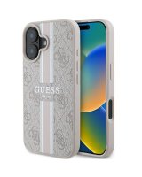  Guess Guess 4G Printed Stripes MagSafe iPhone 16 Case - Pink 