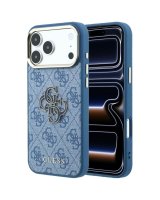  Guess Guess 4G & Big Resin Logo Case for iPhone 17 Pro / 18 Pro - Light Blue 