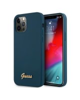  Guess Guess GUHCP12LLSLMGBL iPhone 12 Pro Max 6.7'' blue/blue hardcase Metal Logo Script 