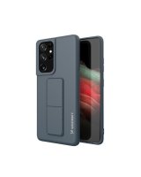  Wozinsky - Wozinsky Kickstand Case silicone stand cover for Samsung Galaxy S21 Ultra 5G navy blue 