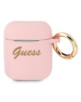  Guess Guess GUA2SSSI AirPods cover pink/pink Silicone Vintage Script 