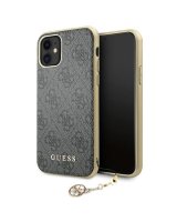  Guess Guess GUHCN61GF4GGR iPhone 11 6.1'' / Xr grey/gray hard case 4G Charms Collection 