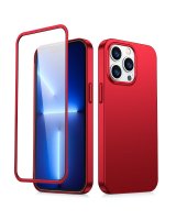  Joyroom Joyroom 360 Full Case front and back cover for iPhone 13 Pro Max + tempered glass screen protector red (JR-BP928 red) 