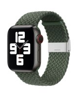  Hurtel Strap Fabric Band for Watch Ultra / 9 / 8 / 7 / 6 / SE / 5 / 4 / 3 / 2 (49mm / 45mm / 44mm / 42mm) Braided Fabric Strap Watch Bracelet Green 