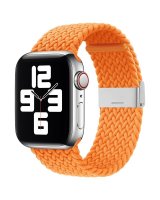  Hurtel Strap Fabric Band for Watch Ultra / 9 / 8 / 7 / 6 / SE / 5 / 4 / 3 / 2 (49mm / 45mm / 44mm / 42mm) Braided Fabric Strap Watch Bracelet Orange (10) 