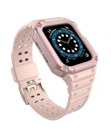  Hurtel Protect Strap Band Band with Case for Apple Watch 7 / SE (41/40 / 38mm) Case Armored Watch Cover Pink 