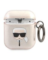  Karl Lagerfeld Karl Lagerfeld KLA2UKHGD AirPods cover złoty/gold Glitter Karl`s Head 