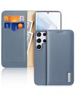  Dux Ducis Dux Ducis Hivo Leather Flip Cover Genuine Leather Wallet For Cards And Documents Samsung Galaxy S22 Ultra Blue 