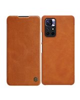  Nillkin Nillkin Qin Case Case for Xiaomi Redmi Note 11T 5G / Note 11S 5G / Note 11 5G (China) / Poco M4 Pro 5G Camera Cover Holster Cover Flip Case Brown 