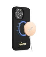  Guess Guess GUHMP13LLSLMGBK iPhone 13 Pro / 13 6.1'' black/black hardcase Silicone Script Gold Logo MagSafe 