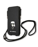  Karl Lagerfeld Karl Lagerfeld Torebka KLHCP12MOPHKMK 6,1'' czarny/black hardcase Saffiano Ikonik Karl's 