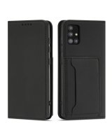  Hurtel Magnet Card Case Case for Xiaomi Redmi Note 11 Pro Pouch Wallet Card Holder Black 