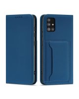  Hurtel Magnet Card Case for Xiaomi Redmi Note 11 Pro Pouch Card Wallet Card Holder Blue 