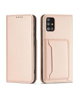  Hurtel Magnet Card Case Case for Xiaomi Redmi Note 11 Pro Pouch Wallet Card Holder Pink 