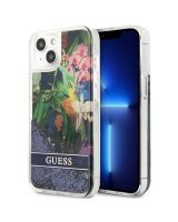  Guess Guess GUHCP13SLFLSB iPhone 13 mini 5.4'' blue/blue hardcase Flower Liquid Glitter 