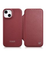  iCarer iCarer CE Premium Leather Folio Case iPhone 14 Plus Magnetic Flip Leather Folio Case MagSafe Red (WMI14220715-RD) 