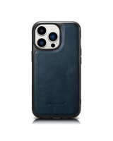  iCarer iCarer Leather Oil Wax case covered with natural leather for iPhone 14 Pro blue (WMI14220718-BU) 