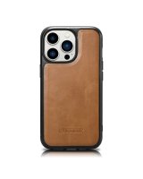  iCarer iCarer Leather Oil Wax case covered with natural leather for iPhone 14 Pro brown (WMI14220718-TN) 