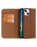  Dux Ducis Dux Ducis Skin X2 case for iPhone 14 case with magnetic flap brown 