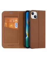  Dux Ducis Dux Ducis Skin X2 case for iPhone 14 Plus case with magnetic flap brown 