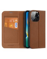  Dux Ducis Dux Ducis Skin X2 case for iPhone 14 Pro case with magnetic flap brown 