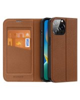  Dux Ducis Dux Ducis Skin X2 case for iPhone 14 Pro Max case with magnetic flap brown 