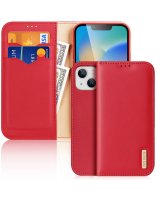  Dux Ducis Dux Ducis Hivo Leather Flip Cover Genuine Leather Wallet for Cards and Documents iPhone 14 Plus Red 