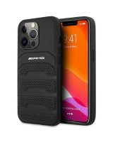  Mercedes-Benz AMG AMHCP14XGSEBK iPhone 14 Pro Max 6,7 ''black / black hardcase Leather Debossed Lines 