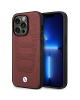  BMW Case BMW BMHMP14X22RPSR iPhone 14 Pro Max 6.7'' Burgundy/burgundy Leather Seats Pattern MagSafe 