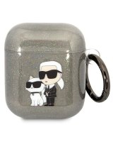  Karl Lagerfeld Karl Lagerfeld KLA2HNKCTGK Airpods 1/2 cover black/black Gliter Karl&Choupette 