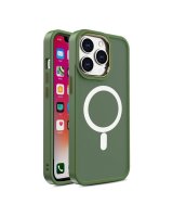  Hurtel Armored magnetic iPhone 14 Plus MagSafe Color Matte Case - green 