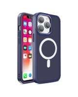  Hurtel Armored magnetic iPhone 14 Plus MagSafe Color Matte Case - blue 