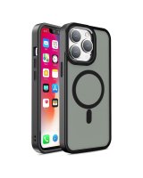  Hurtel Armored magnetic iPhone 14 Plus MagSafe Color Matte Case - black 