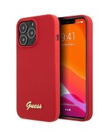  Guess Guess GUHCP13XLSLMGRE iPhone 13 Pro Max 6.7'' red/burgundy hard case Silicone Vintage Gold Logo 