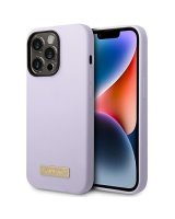  Guess Guess GUHMP14LSBPLU iPhone 14 Pro 6.1'' purple/purple hard case Silicone Logo Plate MagSafe 