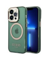  Guess Guess GUHMP14XHTCMA iPhone 14 Pro Max 6.7'' green/khaki hard case Gold Outline Translucent MagSafe 